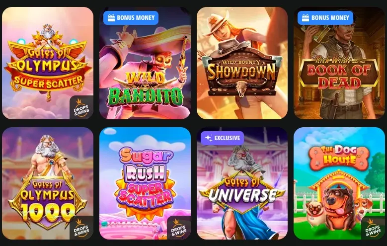 Greitieji žaidimai Drip Casino – pavyzdžiai